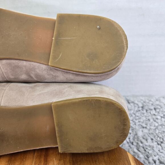 Eileen Fisher Posy Tan Suede Slip On Daily Casual Pointed Toe Flats Womens 8 - Picture 11 of 13